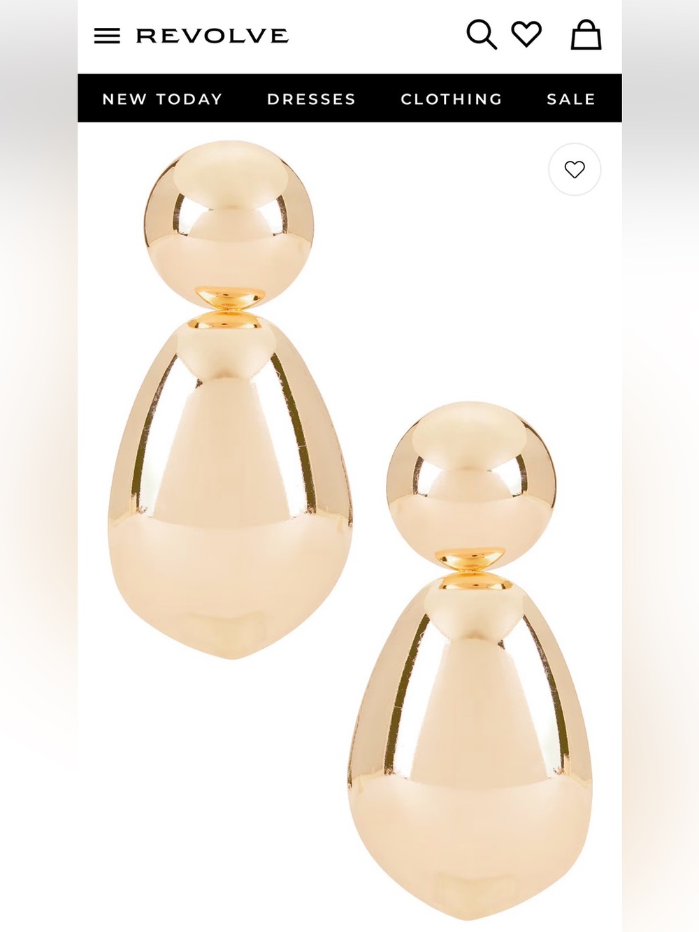 8 OTHER REASONS Gold Drop Double-Shape Statement Earrings